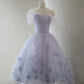 Purple Tulle Short Prom Gown A-Line Evening Gown Homecoming Dress nv2079