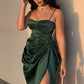 Dark Green Sexy Spaghetti Strap Retro Bodycon Short Prom Dress Homecoming Dress Birthday Dress Party Dress nv2199