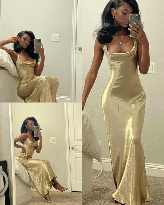 Golden Mermaid Sexy Long Evening Dress Prom Dress Party Dress nv2188