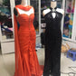 Black shiny sequins vintage elegant jewel long ball gown evening dress nv3124