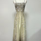 Gold yellow retro fashion gradient exquisite beaded long tulle ball gown, evening dress, party dress nv3701