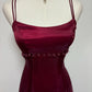 Dark red burgundy retro fashion simple fashion shiny exquisite beaded lace-up back long satin elegant princess ball gown, evening dress, party dress nv3709