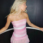 Pink Strapless Tulle Homecoming Dress Graduation Dress Party Dress nv2263