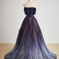 Purple Gradient Tulle Long Prom Dress, Beautiful A-Line Evening Party Dress nv1541