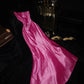 Pink One Shoulder Fashion Elegant Long Satin Prom Dress Evening Dress Party Dress nv4686
