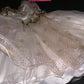 White gold homecoming dress sequined rhinestone short tulle ball gown evening dress nv4428