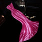 Pink One Shoulder Fashion Elegant Long Satin Prom Dress Evening Dress Party Dress nv4686