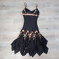 NiceVestidos-Black Floral Fairy Short/Mid-Length Unique Homecoming Dress nv5461