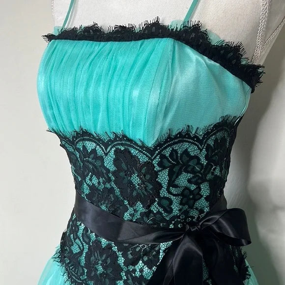 Blue Vintage Lace Short Homecoming Dress Birthday Dress nv4492