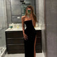 Black simple fashion high-grade mermaid slim long ball gown evening dress party dress nv88