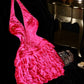 Pink Gorgeous Fashion Homecoming Dress Short Satin Prom Dress Party Dress nv4312