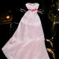 Pink Simple Fashion Homecoming Dress Long Satin Prom Dress Evening Dress Party Dress nv4313