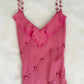 NiceVestidos-Vintage Pink Rose Flower Asymmetrical Fairy Beaded Unique Homecoming Dress nv5457