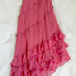 NiceVestidos-Vintage Pink Rose Flower Asymmetrical Fairy Beaded Unique Homecoming Dress nv5457