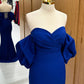 Mermaid Sweetheart Neck Satin Royal Blue Long Prom Dress nv1680