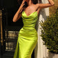 Yellow Fashion Sexy V Neck Off Shoulder Long Satin Formal Prom Dress Evening Gown nv125