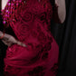Pink Floral Sequined Long Chiffon Prom Dress Evening Dress Party Dress nv5129