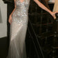 Silver Halter Deep V Sequin Mermaid Evening Gown - Custom Size/Color Formal Dress  NV6542