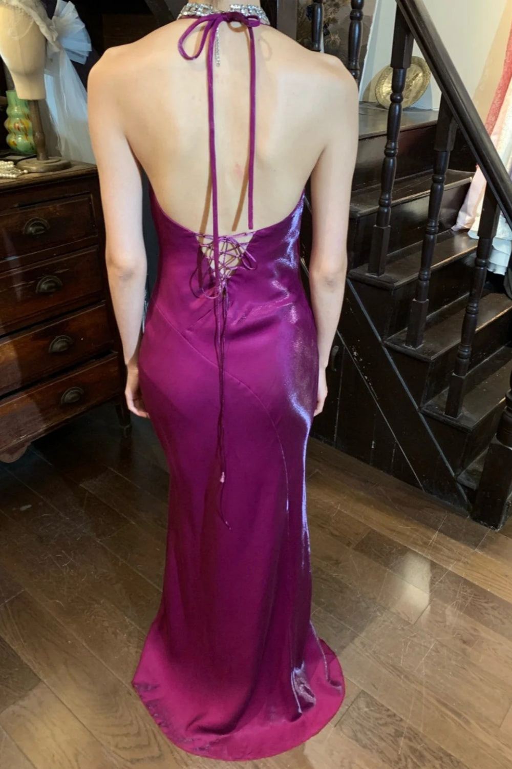 Vintage long formal evening gown Prom gown NV6580