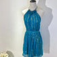 ✨Blue pretty date short chiffon homecoming dress party dress nv5432