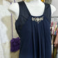 Navy blue vintage short chiffon homecoming dress birthday party dress nv5091