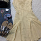 NiceVestidos--Short chiffon homecoming dress yellow exquisite floral beaded vest sleeveless dress vintage retro outfit girl dress NV5657