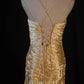 NiceVestidos--Fairy Like Glam Gold Pleated Criss Cross Prom Dress NV5786