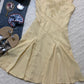 NiceVestidos--Short chiffon homecoming dress yellow exquisite floral beaded vest sleeveless dress vintage retro outfit girl dress NV5657