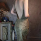 Enchanting dark green vintage long exquisite beaded prom dress nv5434