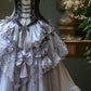 Purple lace bow short/mid-length homecoming dress prom dress evening dress birthday party dress nv4714