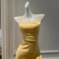 NiceVestidos-Yellow suspenders fashionable long formal homecoming dress hoco dress prom dress nv5487