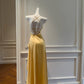 NiceVestidos-Yellow suspenders fashionable long formal homecoming dress hoco dress prom dress nv5487