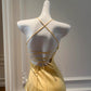 NiceVestidos-Yellow suspenders fashionable long formal homecoming dress hoco dress prom dress nv5487