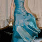 NiceVestidos--Sleeveless Lake Blue Shiny Slim fit Floor length Evening Dress NV5784