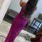 Sparkly Hot Pink Sheath Sequins Long Prom Dress with Slit nv722