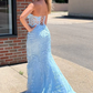 Black Strapless Prom Dress with Appliques nv630