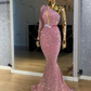 Charming pink evening dress Long Junior Prom Dress nv924