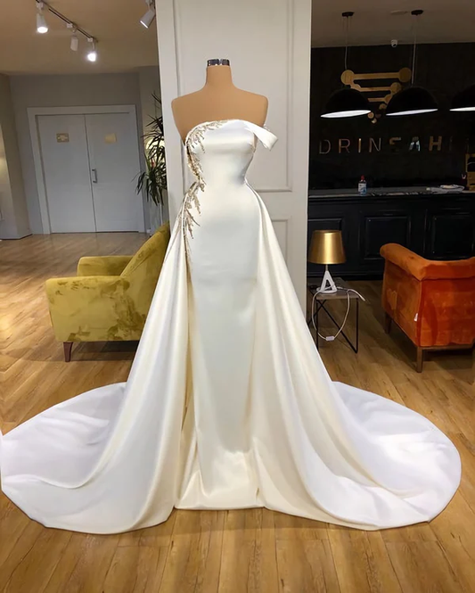 White long prom Dresses nv459