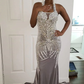 Halter Shiny Crystal Sliver Prom Dresses nv362