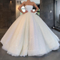 Glitter Strapless Ball Gown Wedding Dresses Sparkly Bridal Gown nv387