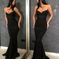 Black Sheath Spaghetti Straps Open Back Sequins Prom Dresses nv133