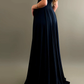V-neckline Maxi Long Prom Dress with Wide Waistband nv192