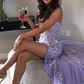 Lilac Sexy Mermaid Long Prom Dresses nv1024