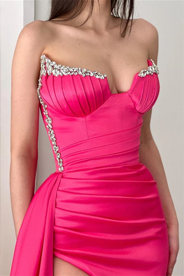Gorgeous Sleeveless Sequined A-line Split Front Prom Dress nv368