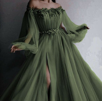 Blue/Green New Fashion Evening Dress Prom Gown nv75